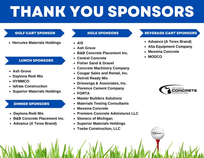 2026 THANK YOU SPONSORS Golf Outing Sponsor