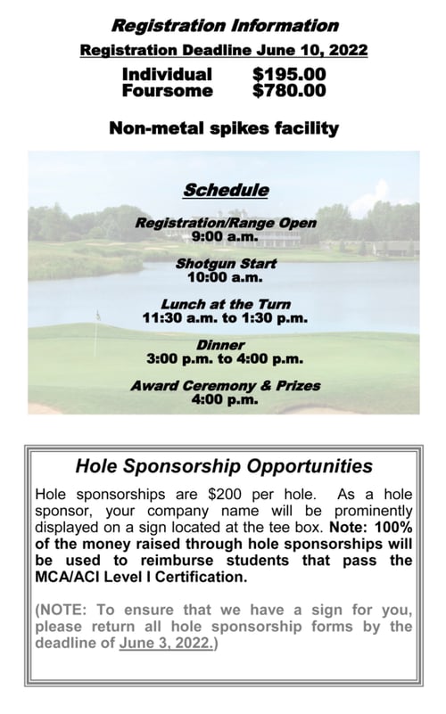 MCA 2022 Annual Golf Outing